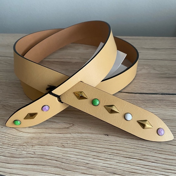 Isabel Marant Lecce Knotted Belt in Light Beige Studded - Picture 2 of 5